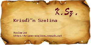 Krisán Szelina névjegykártya